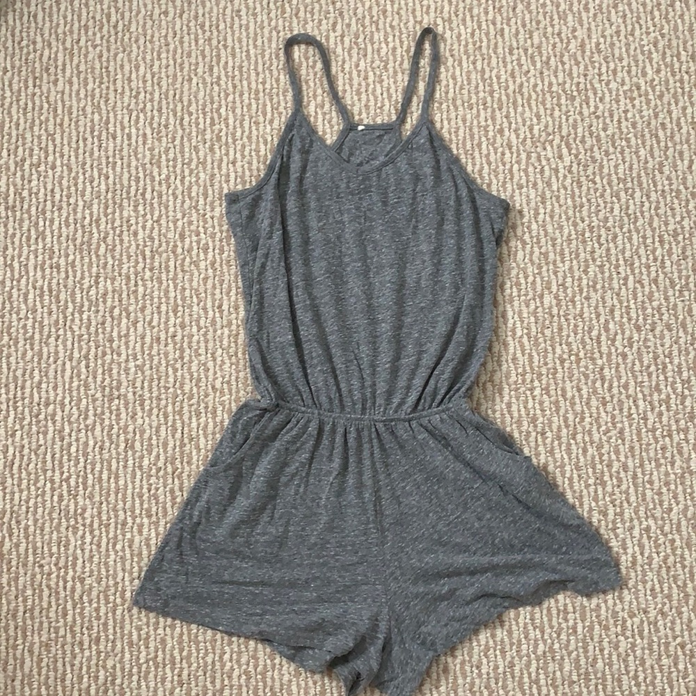 Speckled tank top romper